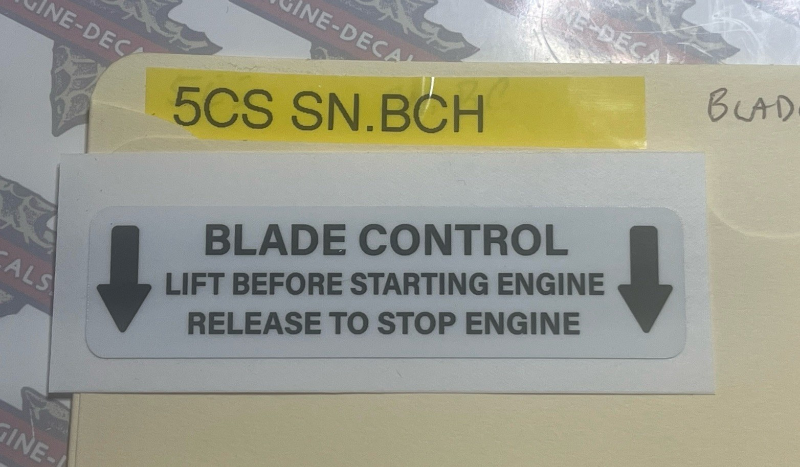 Snapper Steel Deck Mower Warning Decals Reproduction Engine Decals Multi Choice