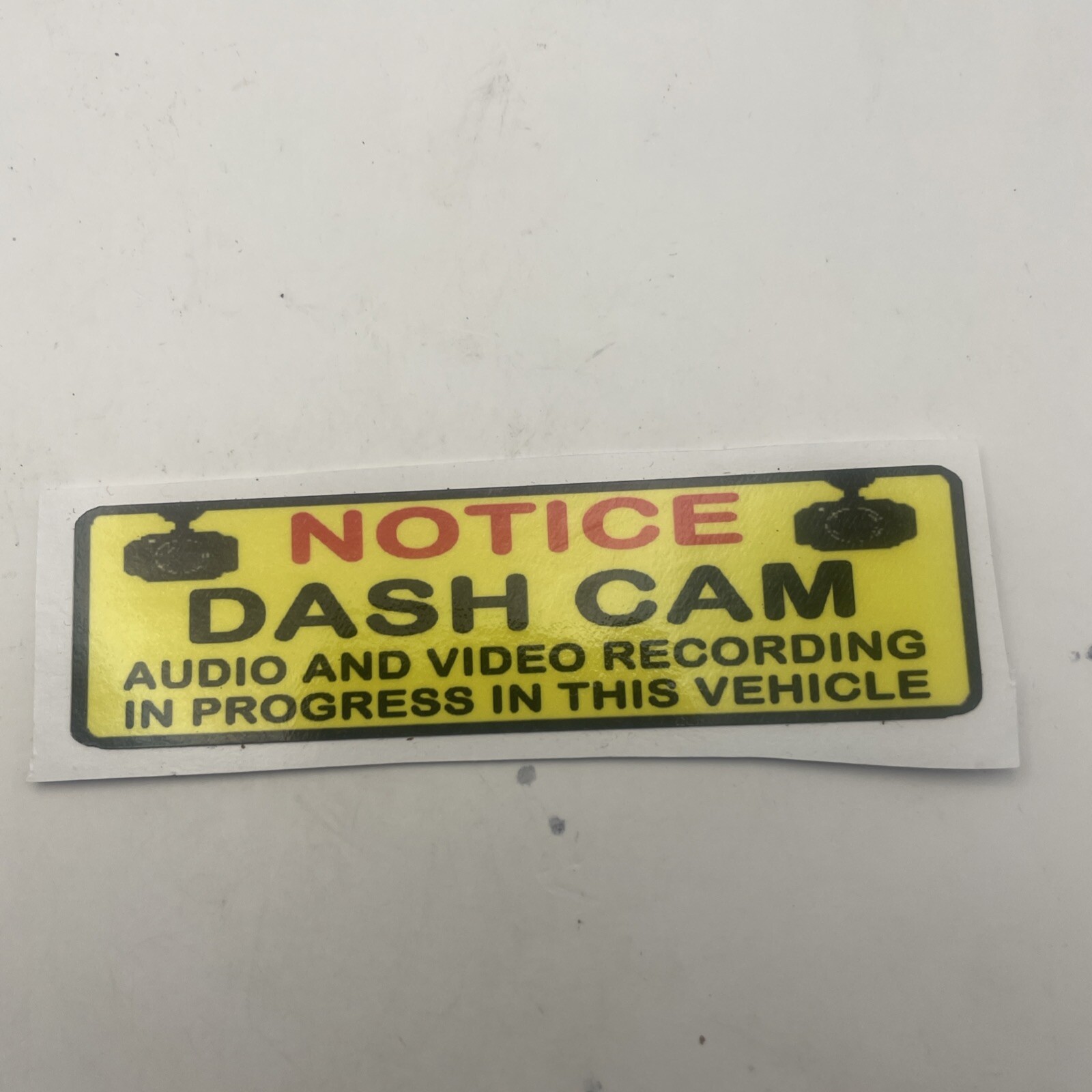 Uber Driver 2Pc Notice Dash Cam Audio Video Recording Car Window Sticker.