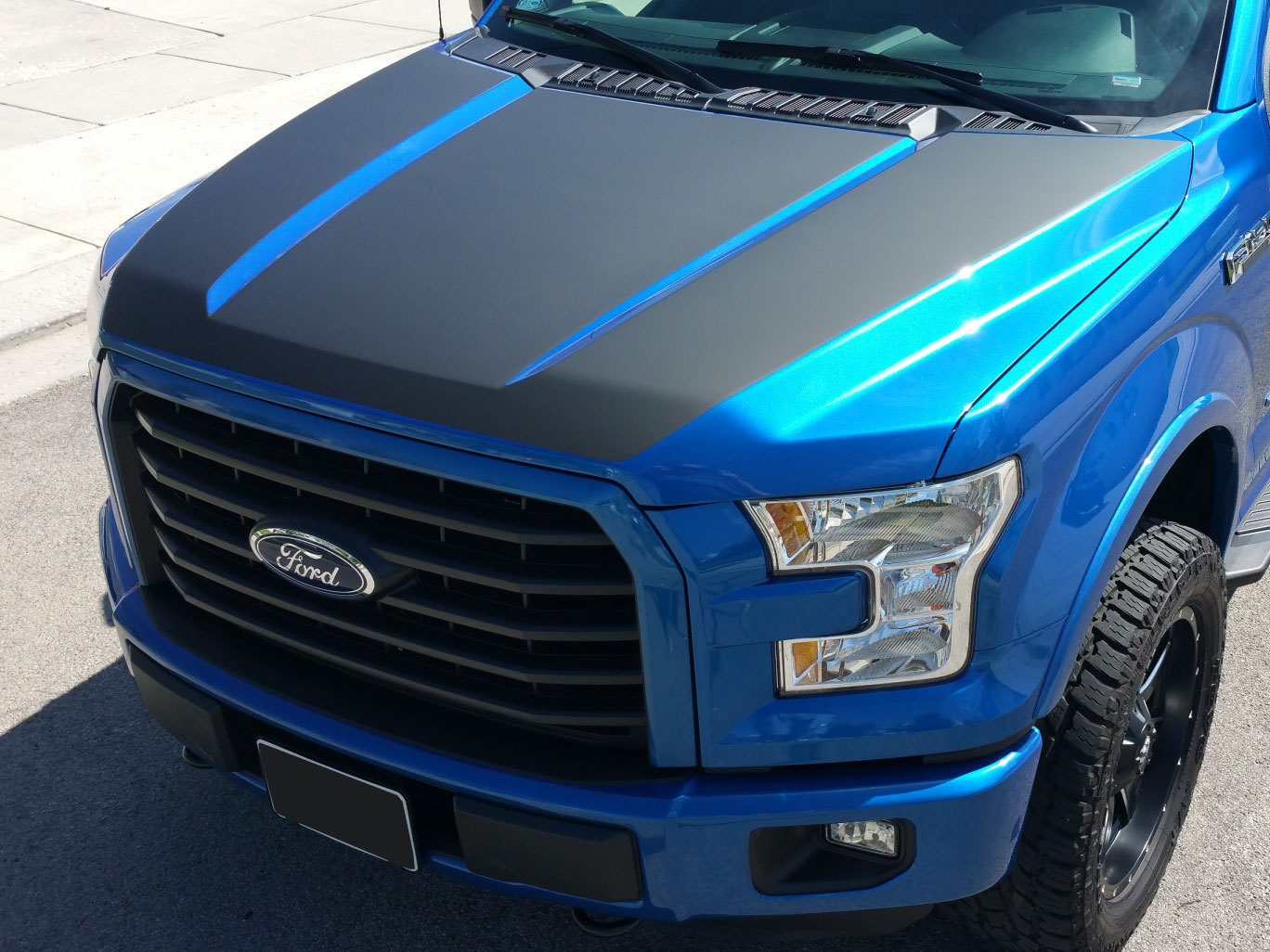 2018 NEW FORD F-150 HOOD BLACKOUT VINYL GRAPHICS DECAL STRIPES F150 FITS 15-18