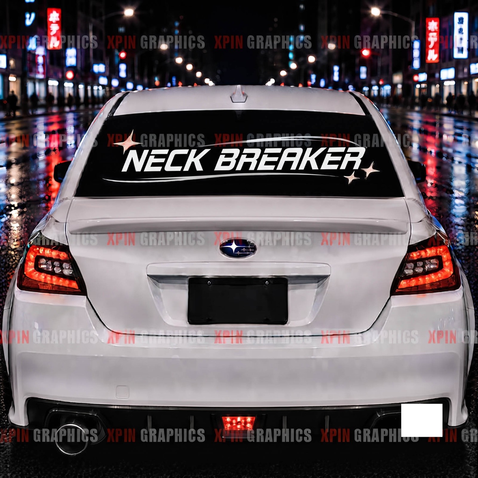 Neck Breaker Back or Front Window Windshield KDM JDM Euro Decal Sticker A