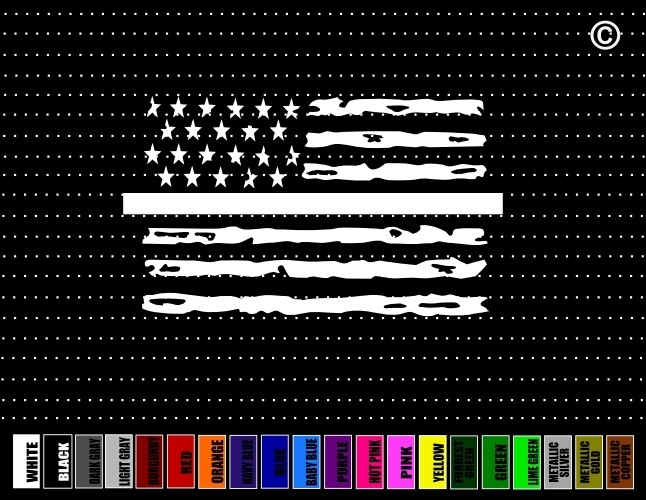 Thin Line #1 Blue Red Police Fire American Flag Car Sticker Window Vinyl Decal