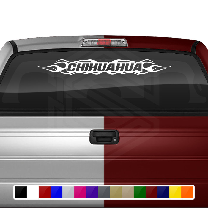 #100 CHIHUAHUA Mexico CHH Decal Sticker Windshield Window Vinyl Graphic Troca