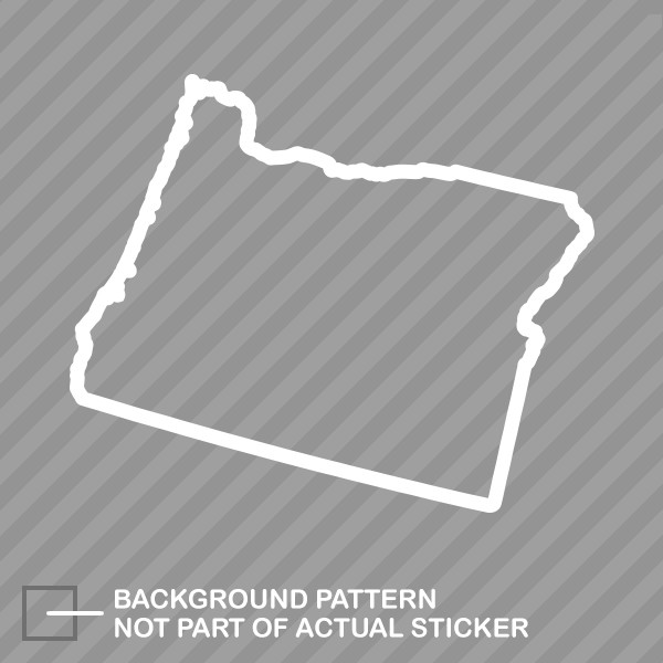 Oregon Outline Sticker Die Cut Decal OR