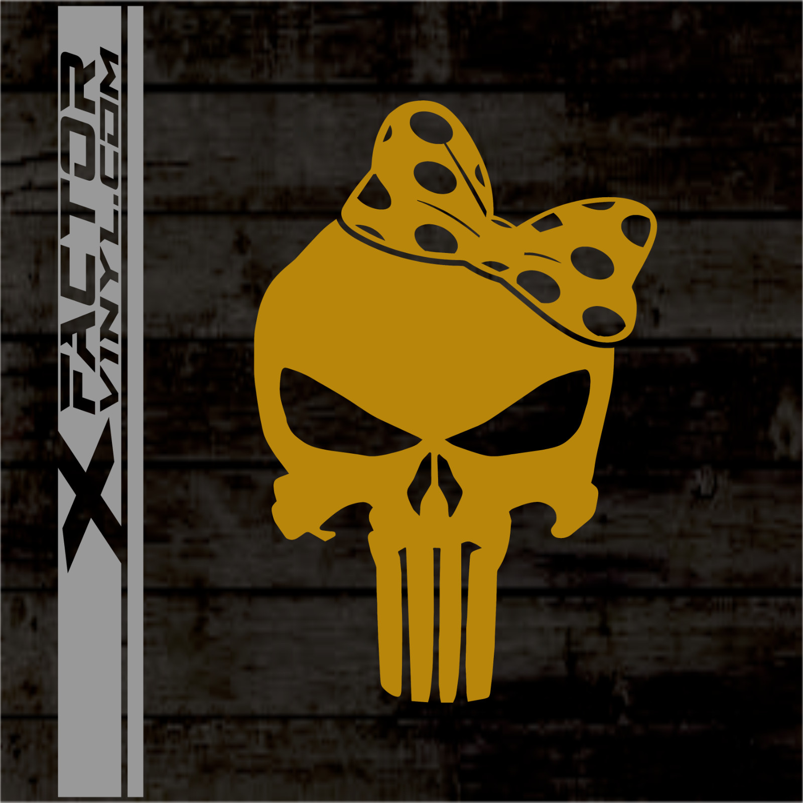 Hairbow Skull Vinyl Dicut Decal 5 Sizes/15 Colors FREE SHIPPING Cute