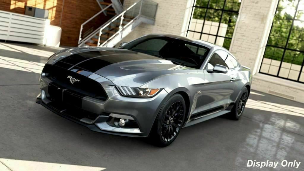 Black Double Racing Stripe Full Body Hood to Roof Sticker Decal for Ford Mustang