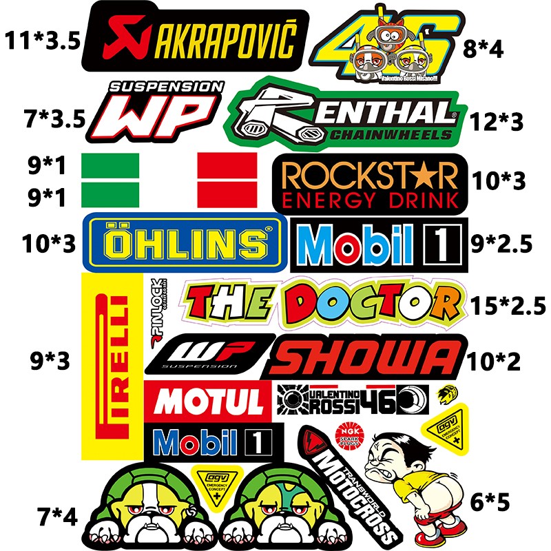 Motocross Decal MX Racing Stickers Kit Car ATV Helmet Dirt Bike Wheel Vinyl Deco