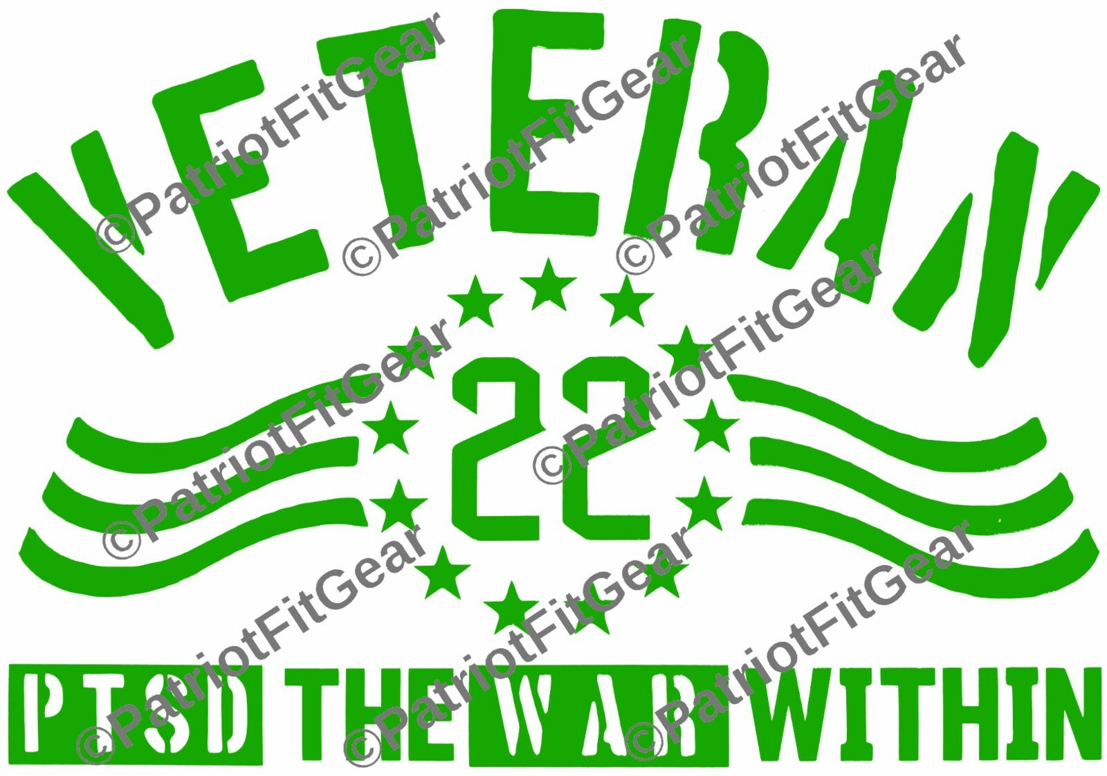 Veteran 22,The War Within,Suicide Awareness,PTSD,Support Our Troops,Vinyl Decal