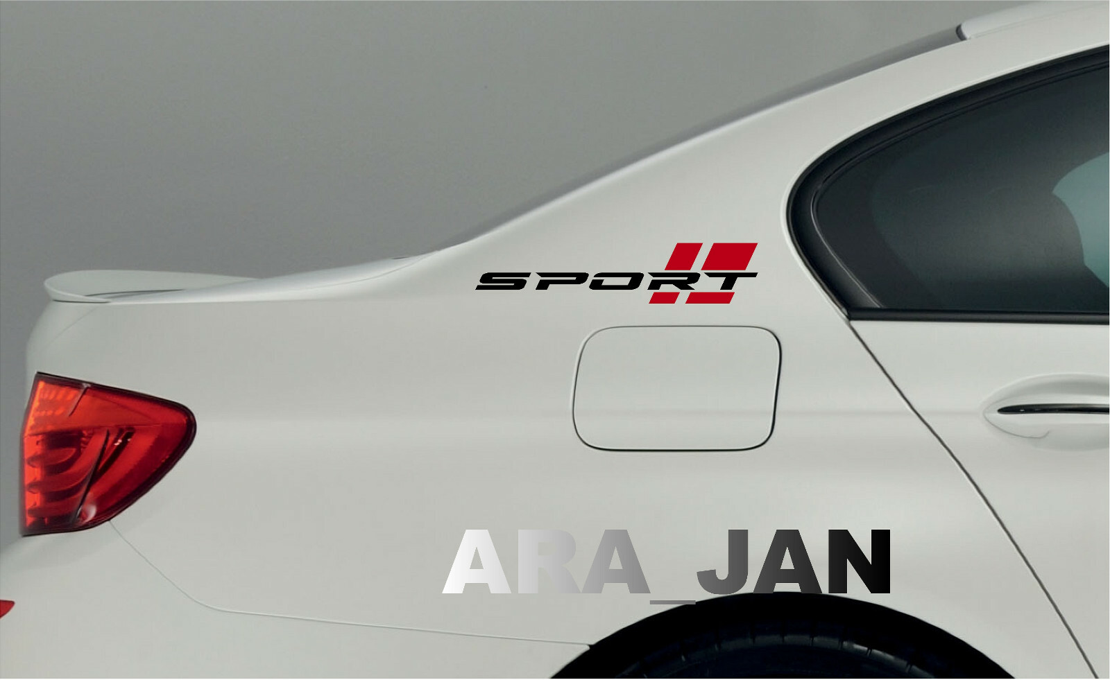 SPORT Decal Sticker car racing stripe turbo auto emblem logo motorsport PAIR