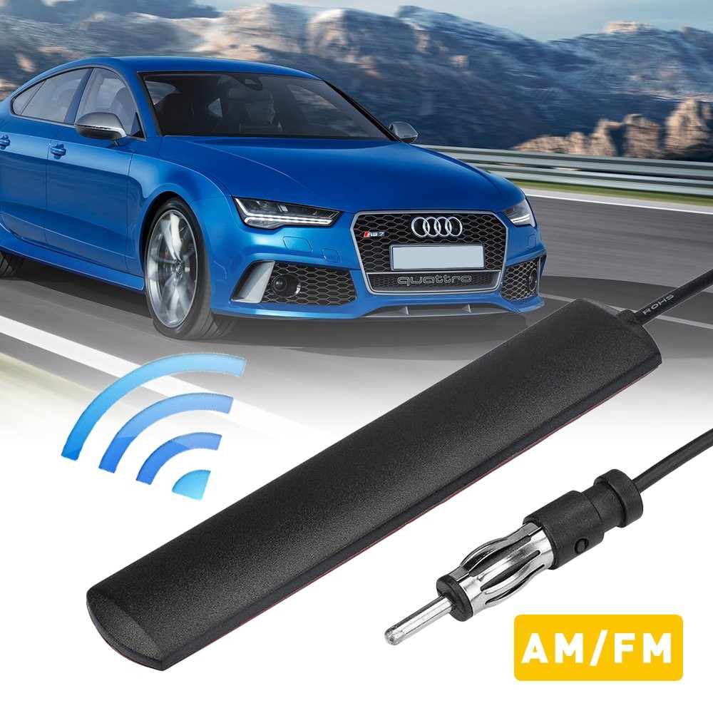 1/2set Universal Internal Glass Mount Amplified FM/AM Radio Car Aerial Antenna E