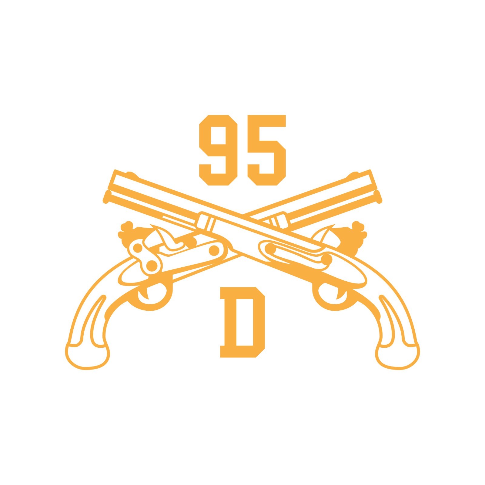 Army MOS 95D CID Special Agent MP Crossed Pistols Insignia Decal 3″ x 5.5″