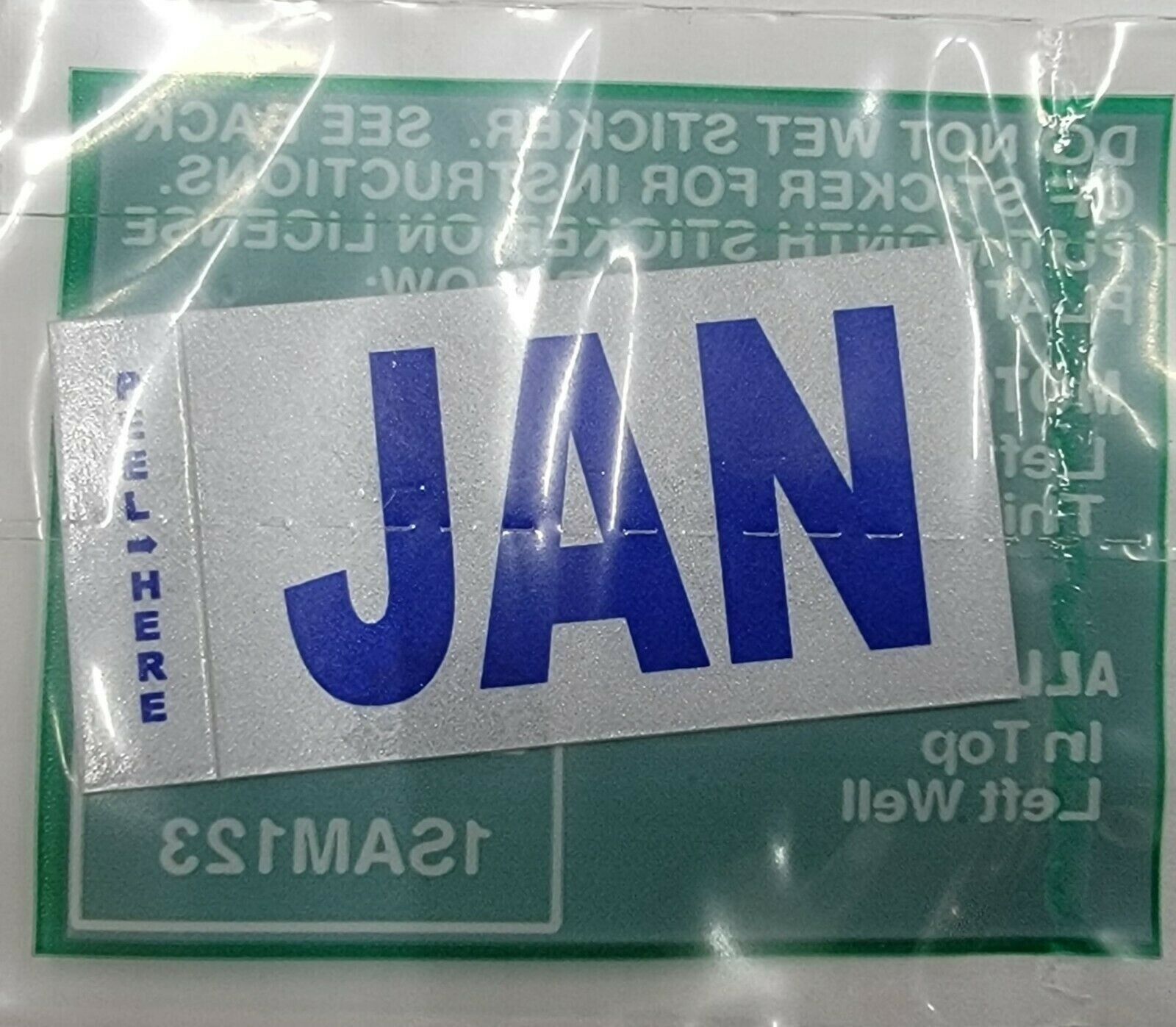 California Month Sticker (January) DMV License Plate Month Sticker Original