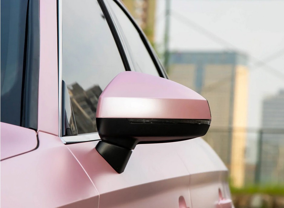 50FT x 5FT Metallic Satin Pearl Chrome Vinyl Wrap Whole Car Sticker Cherry Pink