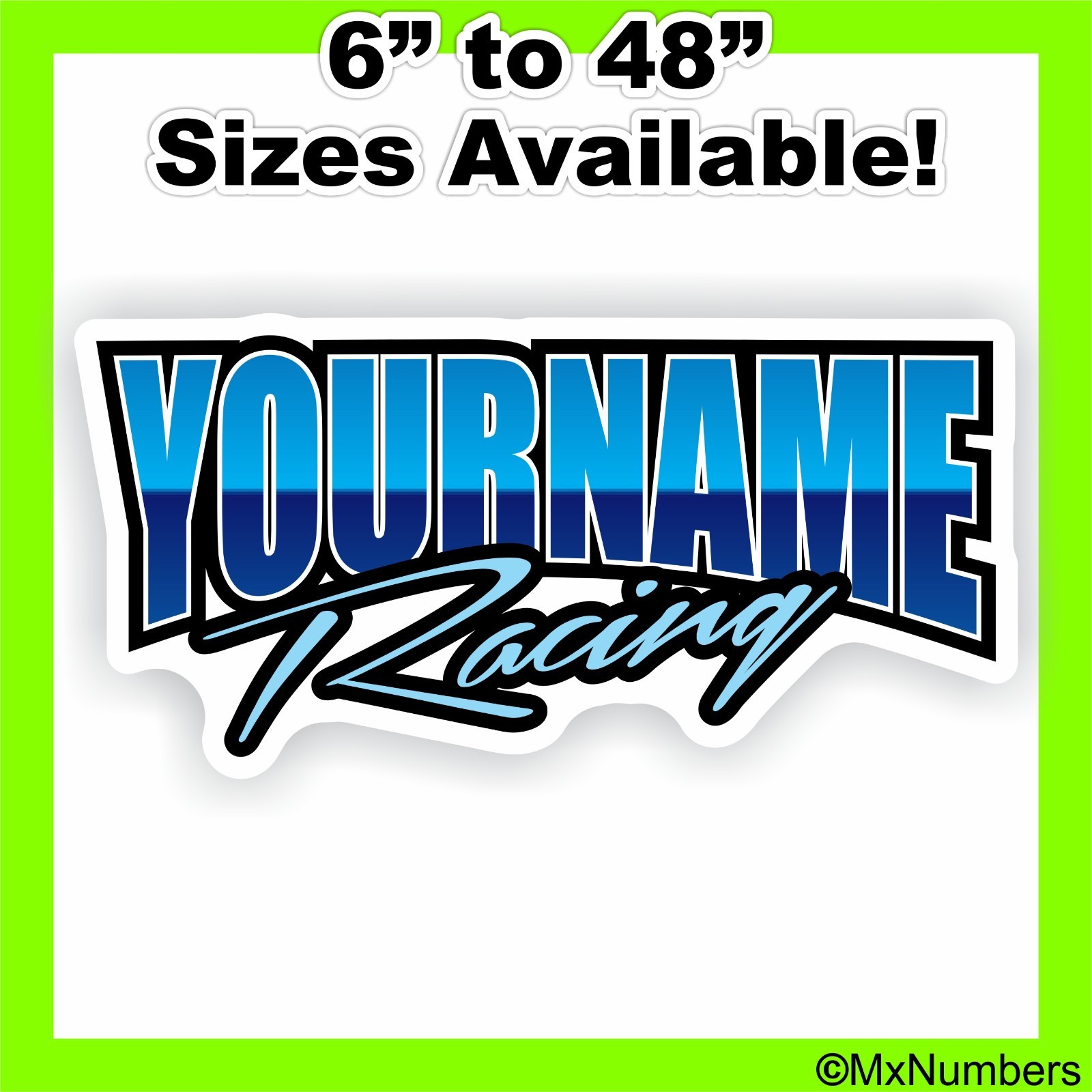 Custom Name Racing Trailer Decal Car IMCA Model Modified Sprint Stock Track