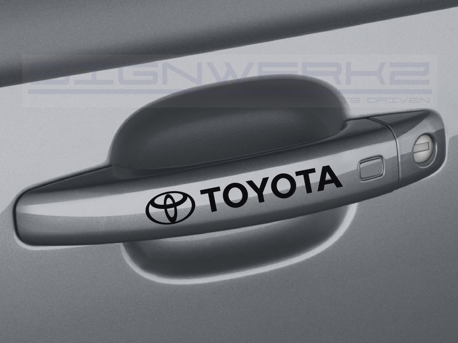Toyota Door Handle Decal Sticker logo TRD Camry Celica FRS 4 runners – Set of 4