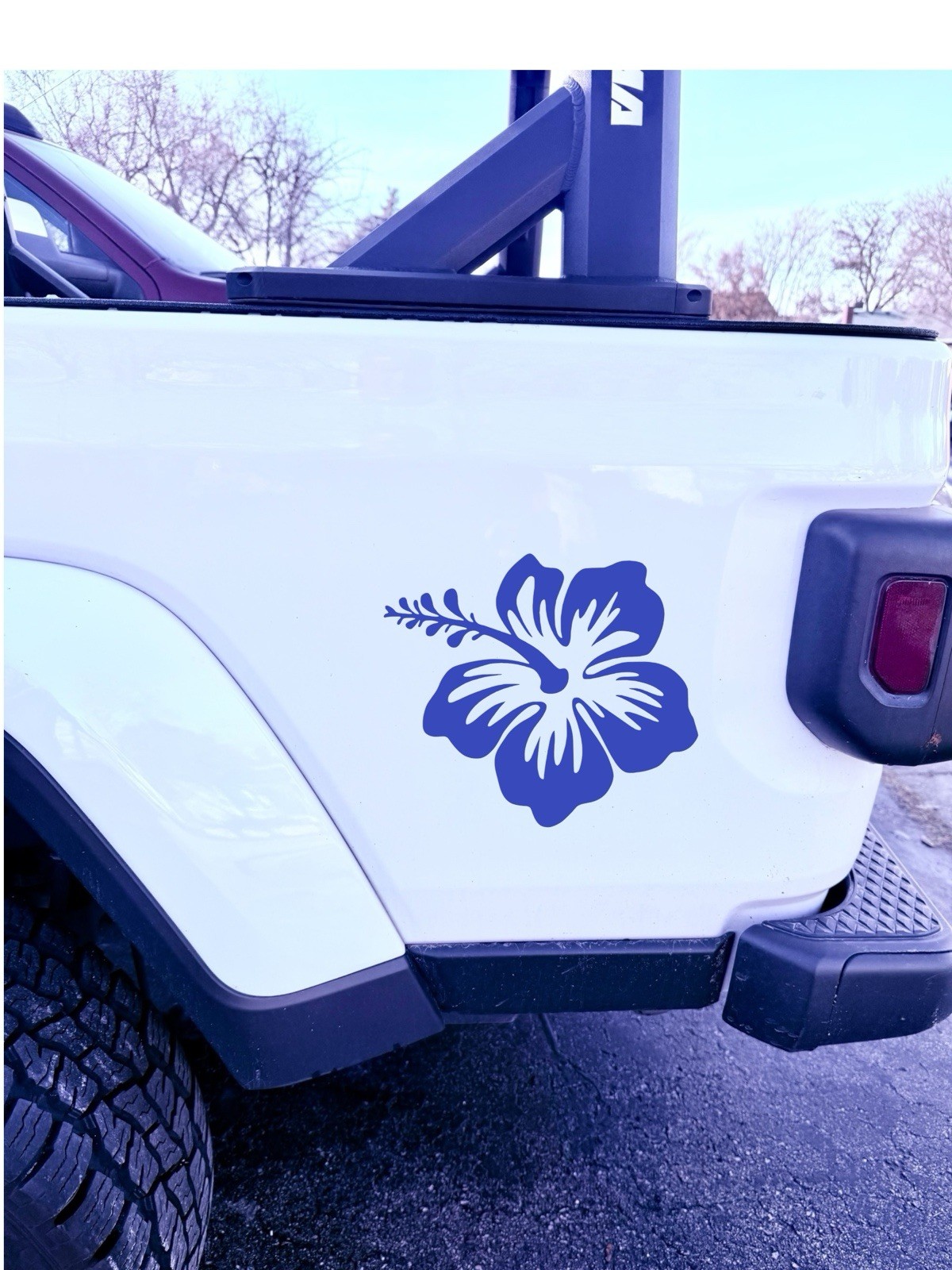 Hibiscus single flower Vinyl Decal-Sticker for Jeep Car Truck Bumper Wall Window