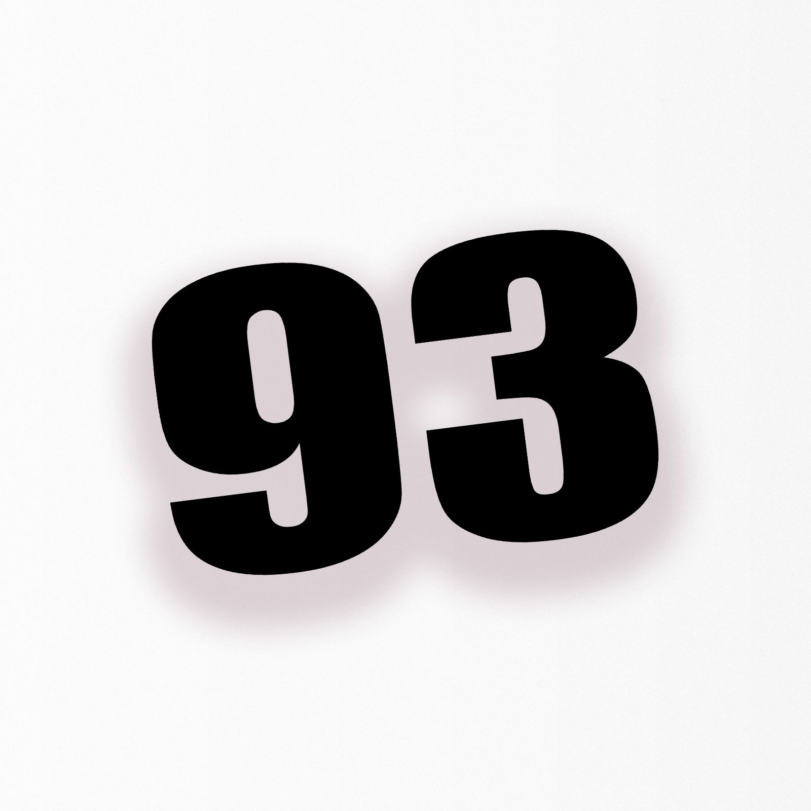 Racing Track Day Car Door Number Stickers 4″ Height Vinyl Decal 2 Pieces Die Cut