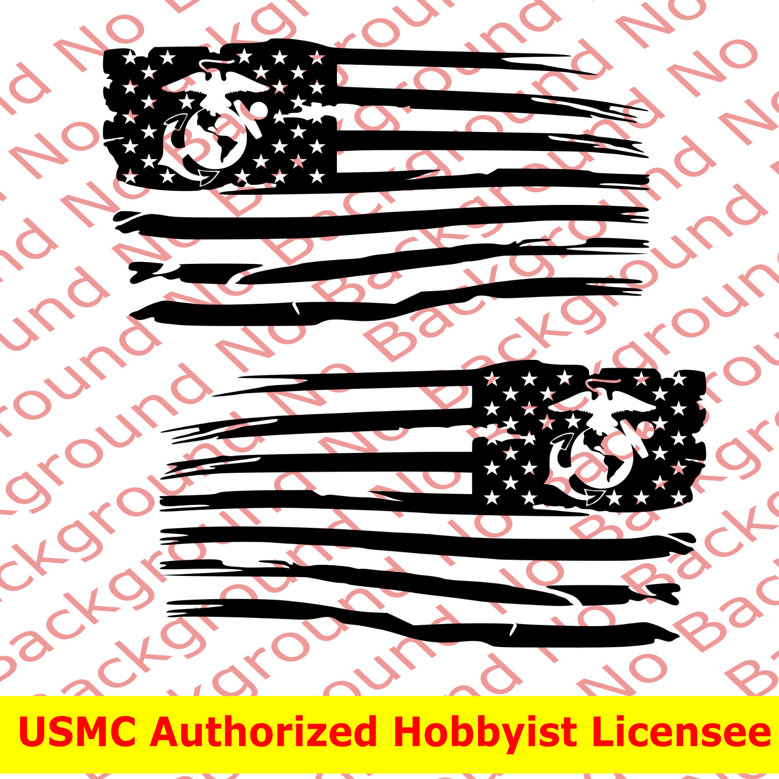US MARINES USMC American USA Flag Vinyl Decal EGA for Veteran Retired AY056S