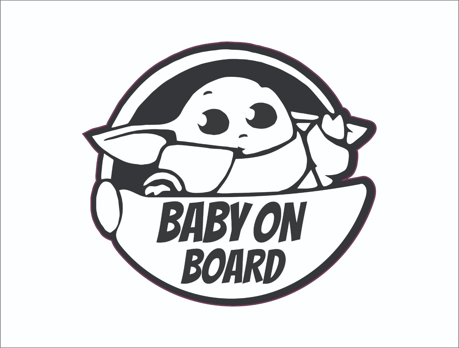 Baby on Board Cute Yoda Caution Decal Vinyl Sticker Auto Car Truck Wall Laptop |