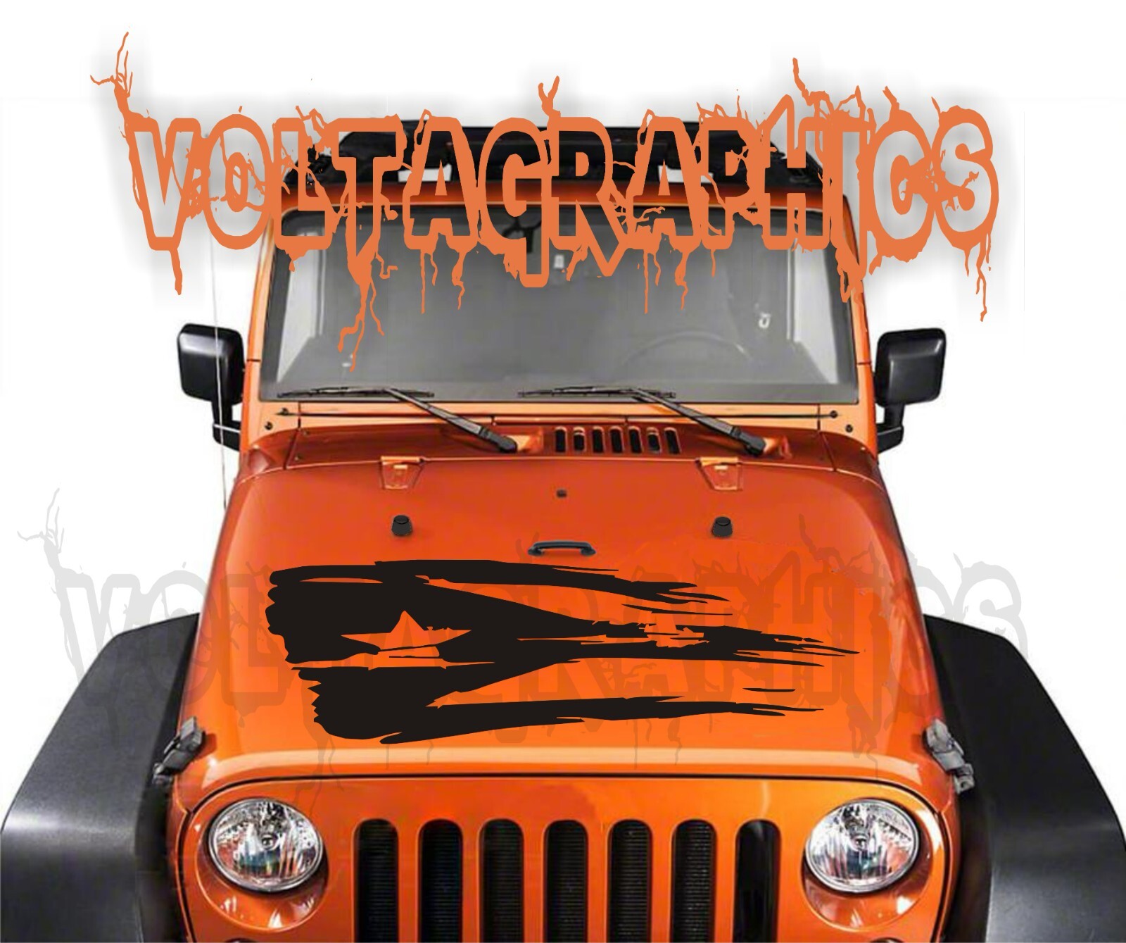 Vinyl Hood Decal for Jeep Wrangler/Gladiator Puerto Rico distressed flag