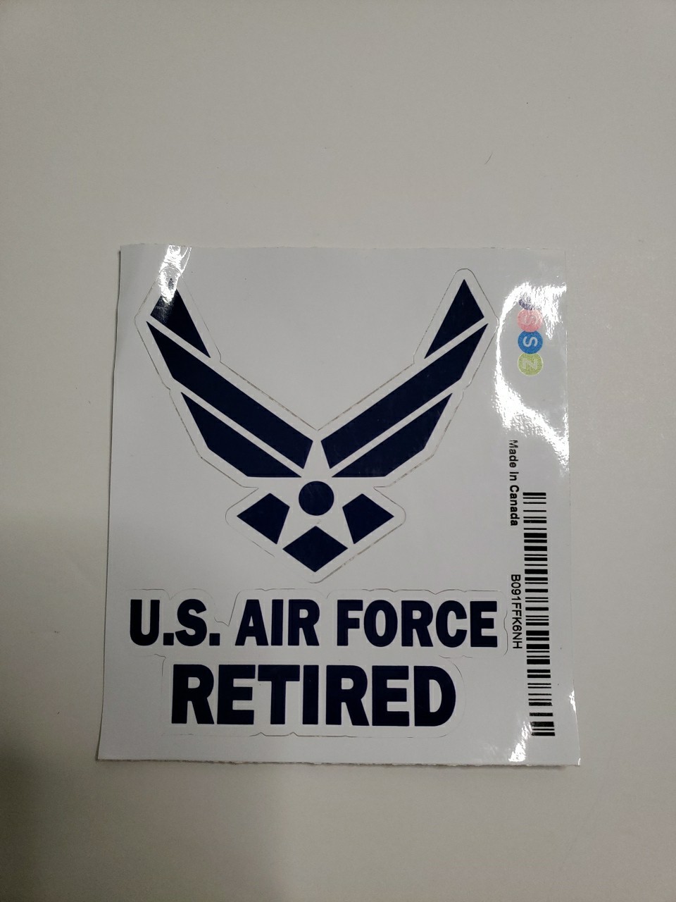 U.S. Air Force RETIRED Sticker (Ret US Vinyl Car Decal)