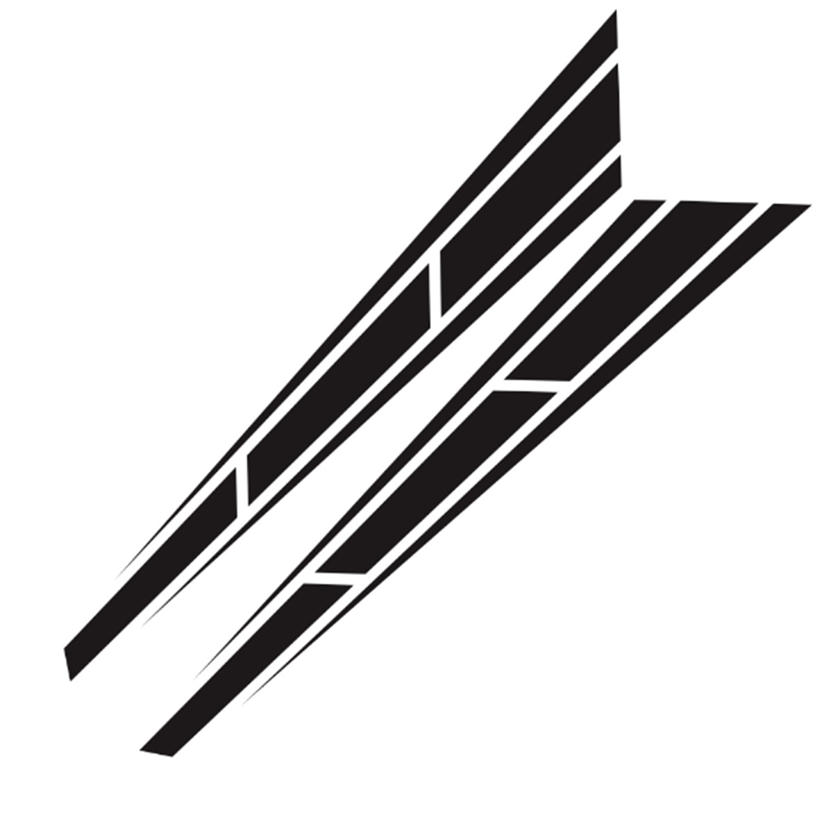DIY Car Both Sides Hood Stripes Vinyl DIY Decal Stickers Graphic Trim Waterproof