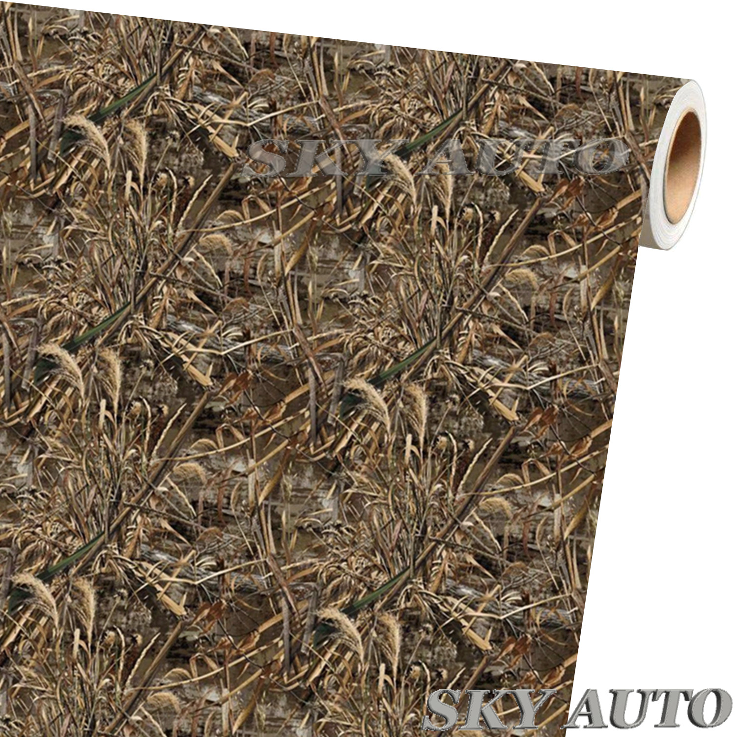 ( 1FT x 5FT )Long Grass Camouflage Matte Vinyl Car Wrap Film Sheet
