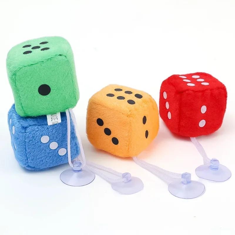 2 Pcs Car to Car Plush Pendant Three-dimensional Square Dice New
