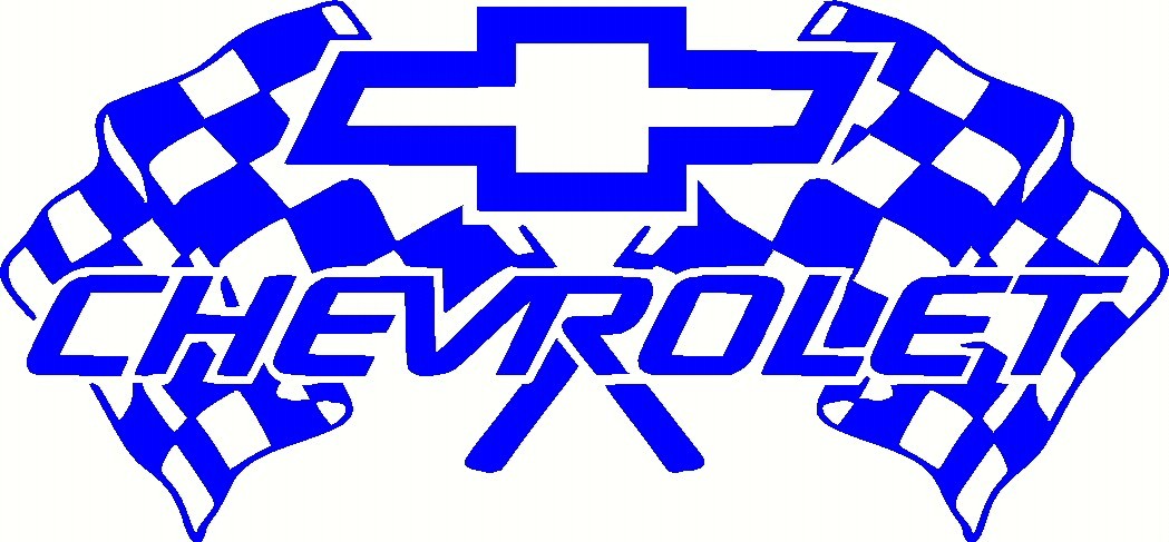 (2 ) CHEVROLET W/CHECKERED FLAG Decals Stickers Chevy Car Truck FREE SHIPPING