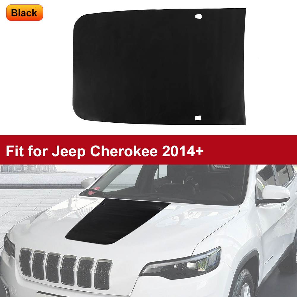 🔥Black Engine Hood Bonnet Sticker Decal Vinyl Cover For Jeep Cherokee 2014-2024