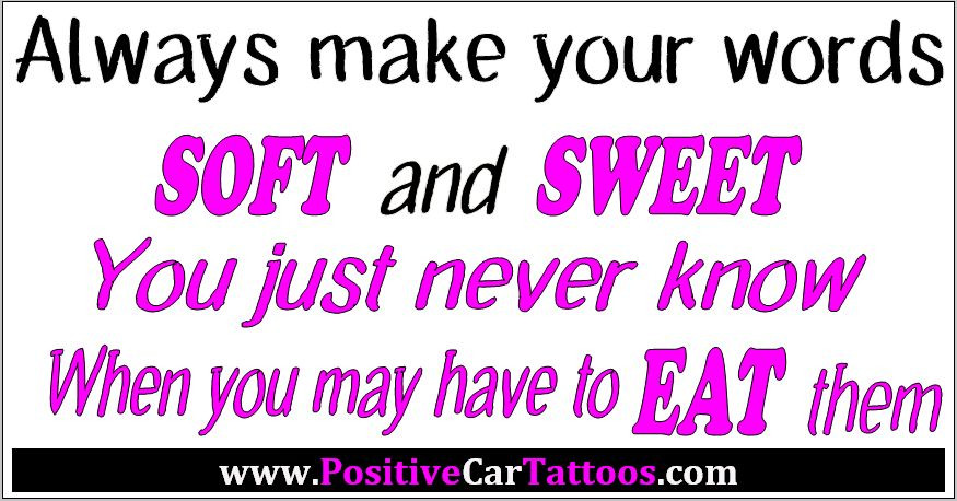 Positive Car tattoo sticker. What other people think of you none of your busines