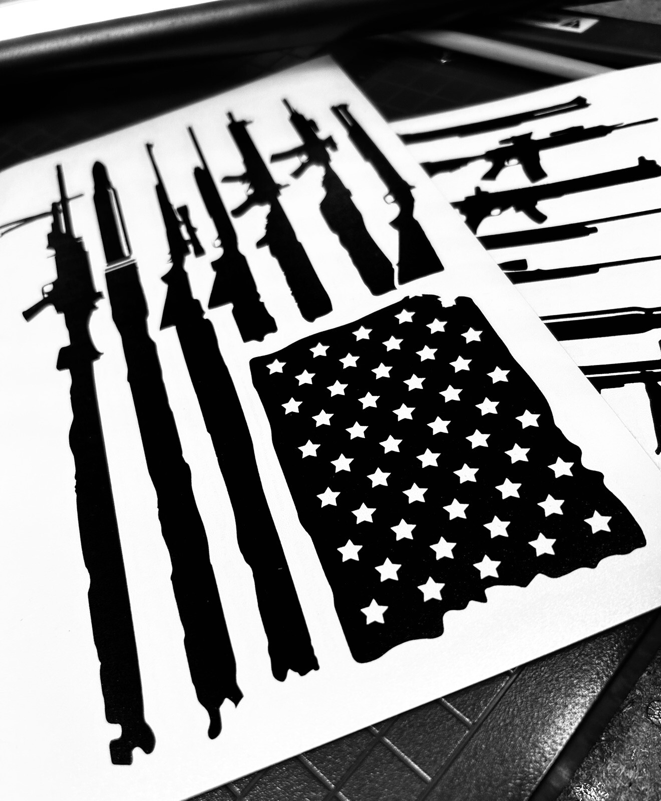 Built To Serve American Flag 2nd Amendment Truck Bedside Decals 2PC Set New