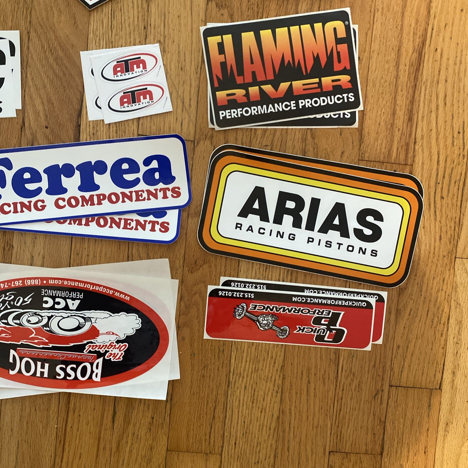 24 decals stickers pack bag drag, dirt car racing nhra, toolbox, hard hat,lunch