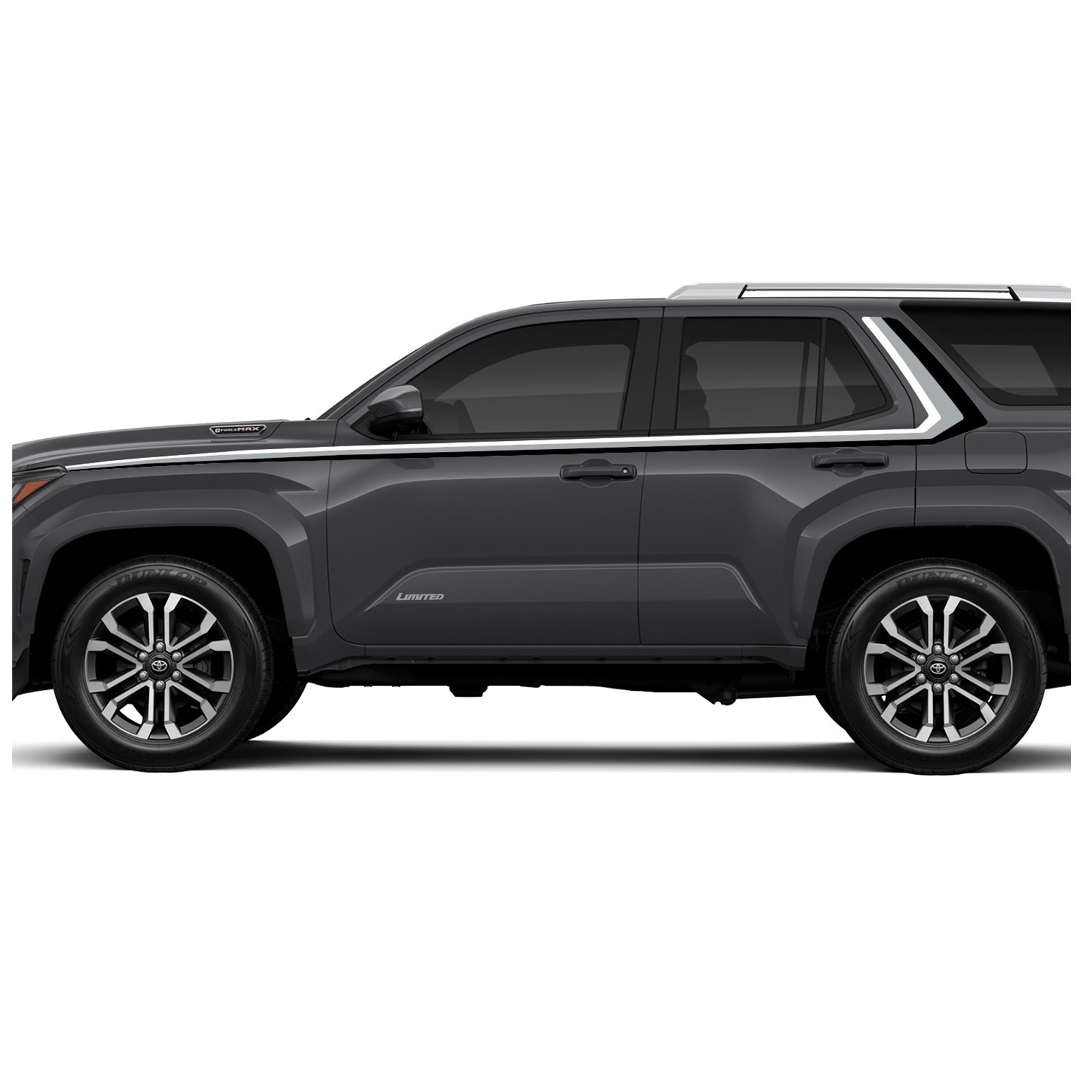 Retro 3 Color Side Racing Stripes Fits 2025 and up Toyota 4-Runner