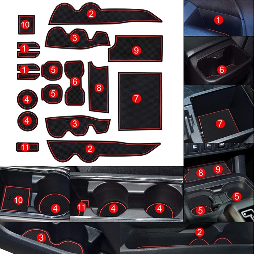 Liner 18/36x Accessories Fit Cup Toyota Console Tacoma Door Pocket Inserts