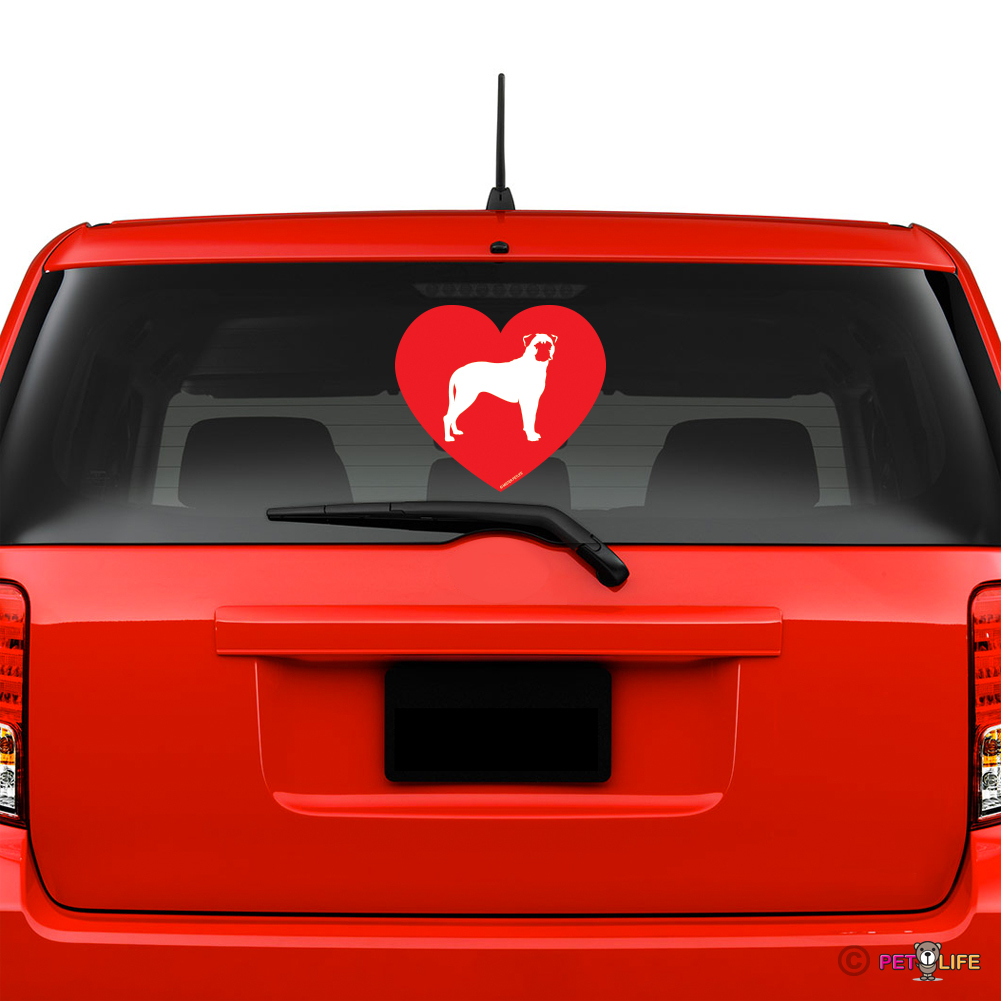 Love Bullmastiff Windshield Sticker Vinyl Auto Window