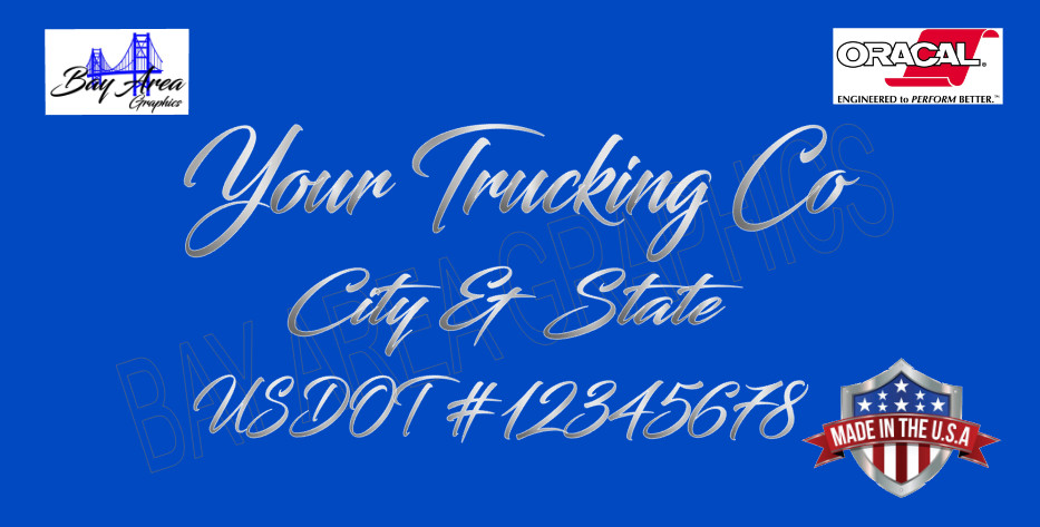 CUSTOM TRUCK DOOR VINYL DECALS USDOT LETTERING SETX2 WATERPROOF