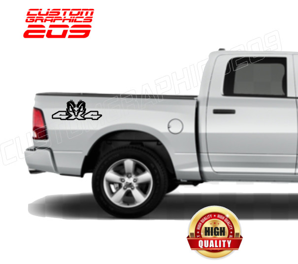 4×4 Truck Side Bed Decal Set x2 Premium Oracal 651 Vinyl USA