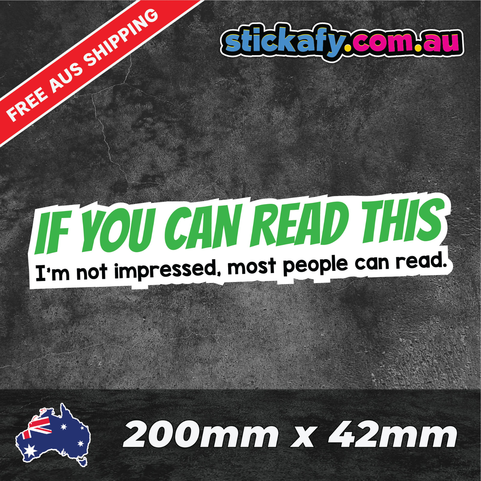 If you can read this Sticker Funny Laptop Car Window Bumper 4×4 Decal