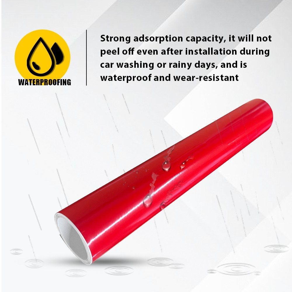 Universal Windshield Banner Gloss Red Vinyl Decal Sun Visor Strip 60″x10″ PVC ED