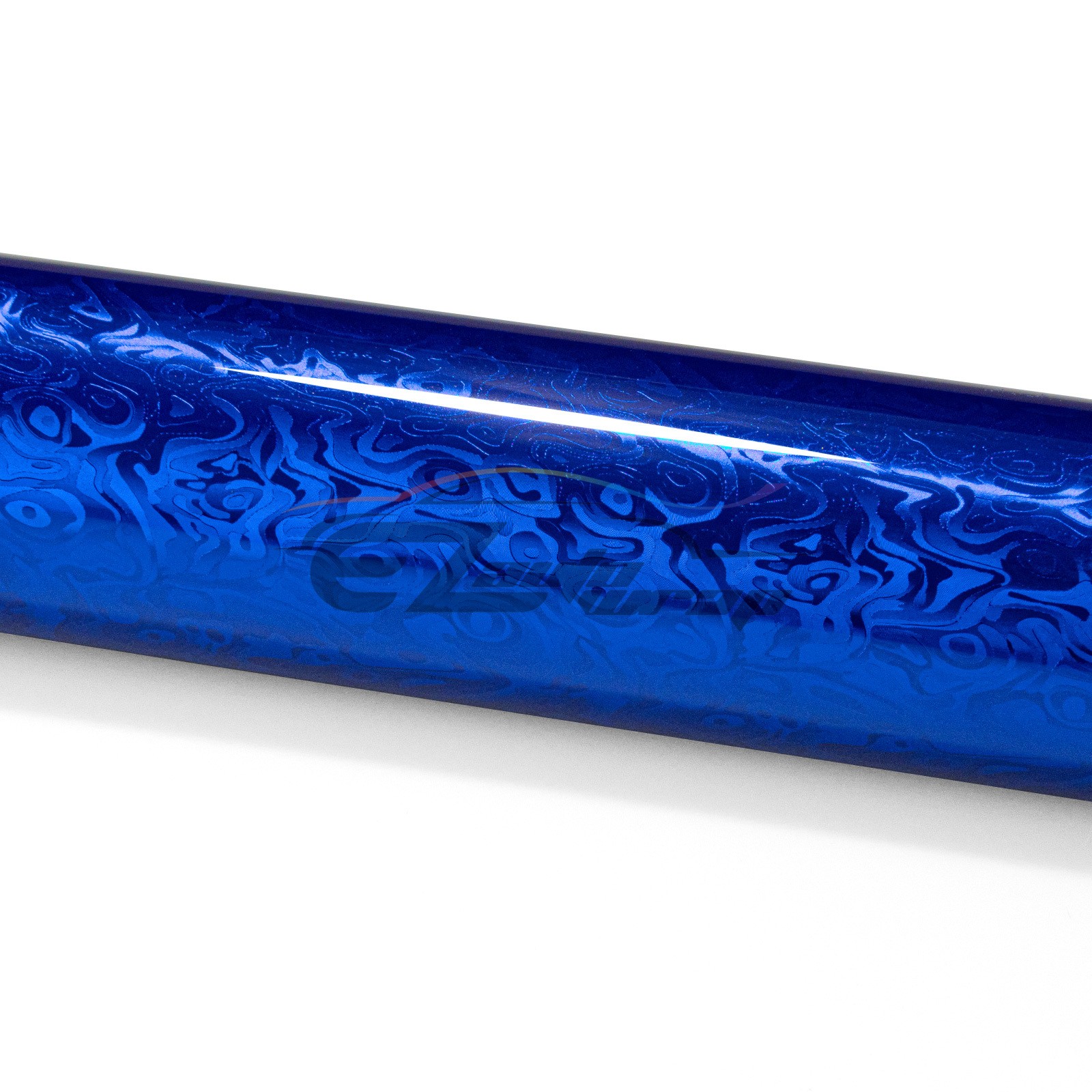 PET Damascus Steel Forged Gloss Royal Blue Car Vinyl Wrap Decal Sticker Film