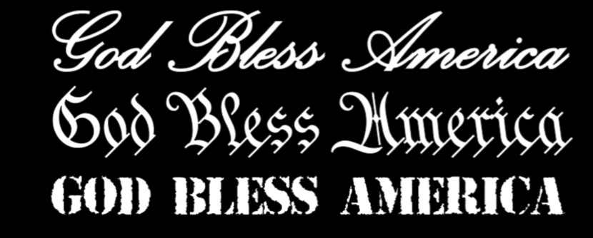 Pair God Bless America decals Patriotic vinyl Stickers USA Many Colors + Sizes
