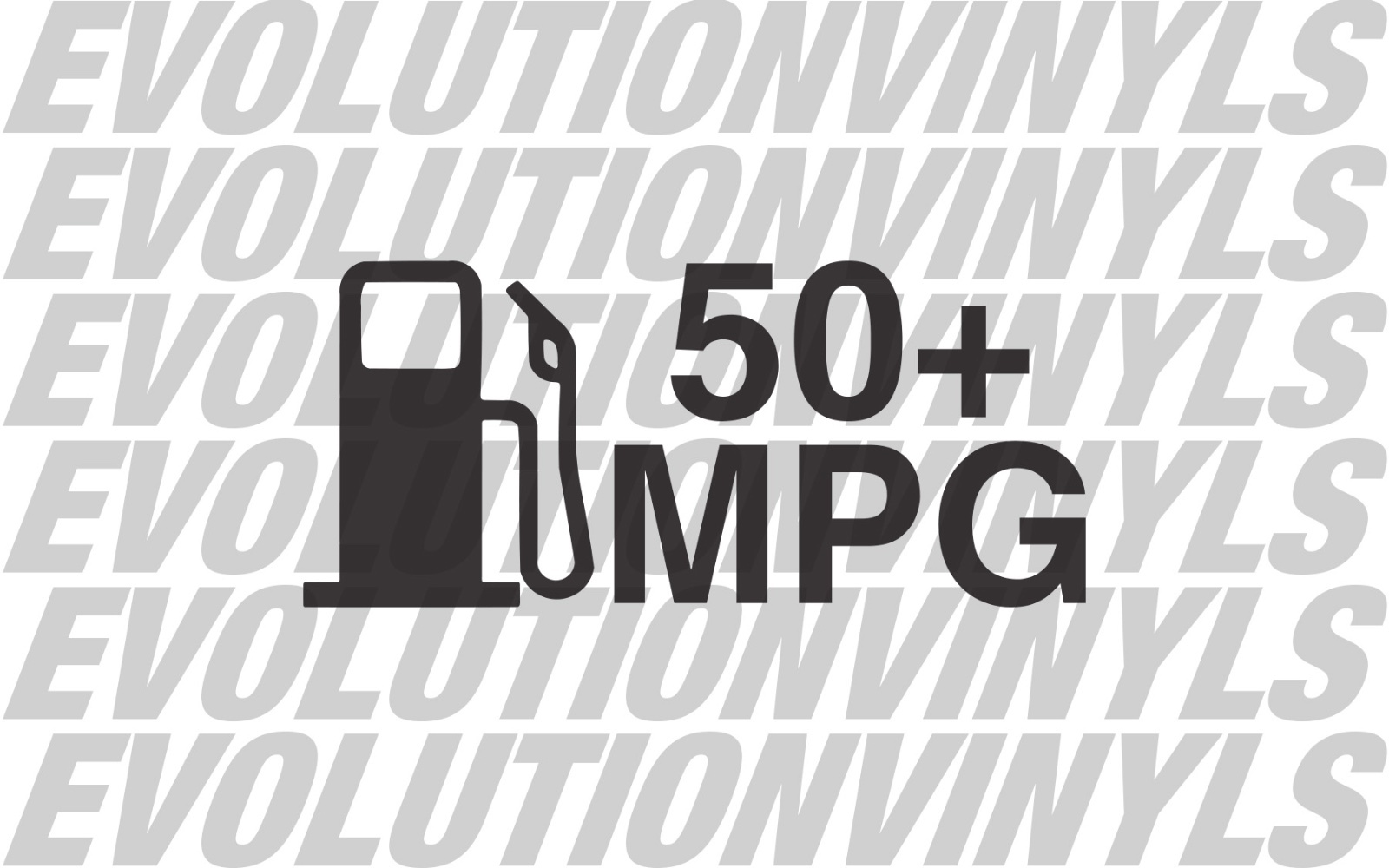 50+ MPG Sticker Decal V1 – JDM Lowered Static Stance Low Drift Slammed Racing