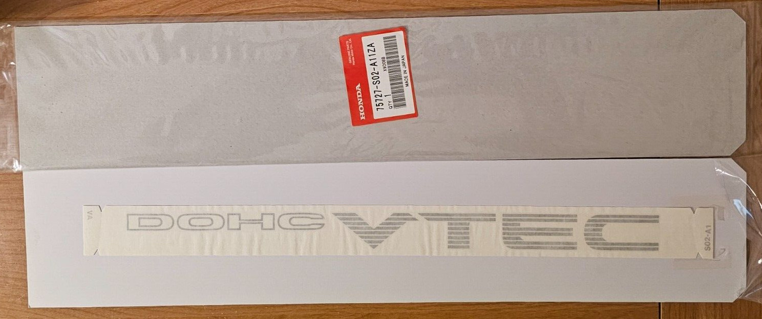 75727-S02-A11ZA X2 OEM HONDA DOHC VTEC SIDE PANEL DECALS 99-00 CIVIC SI