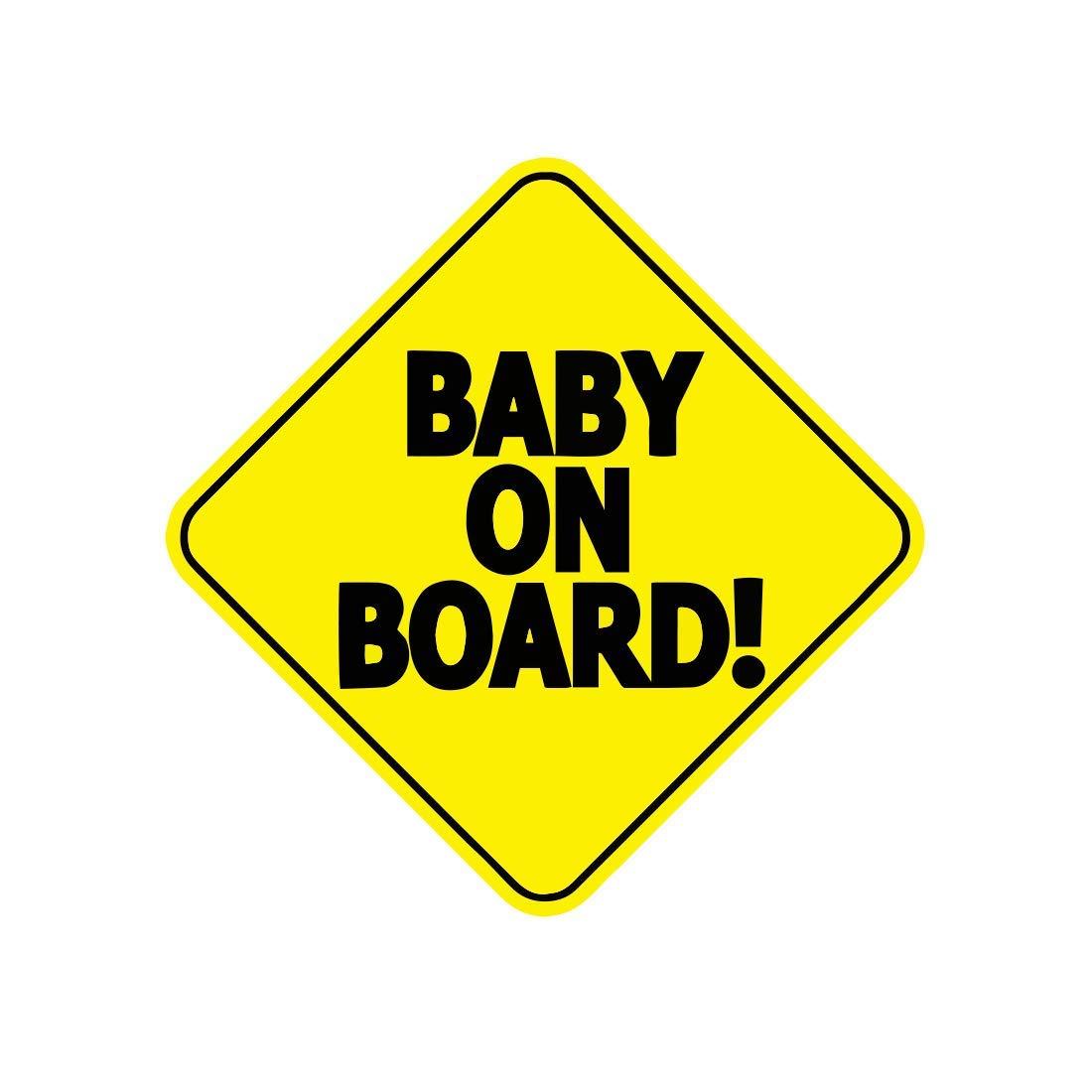 BABY ON BOARD baby safety sign car sticker 5″ x 5″