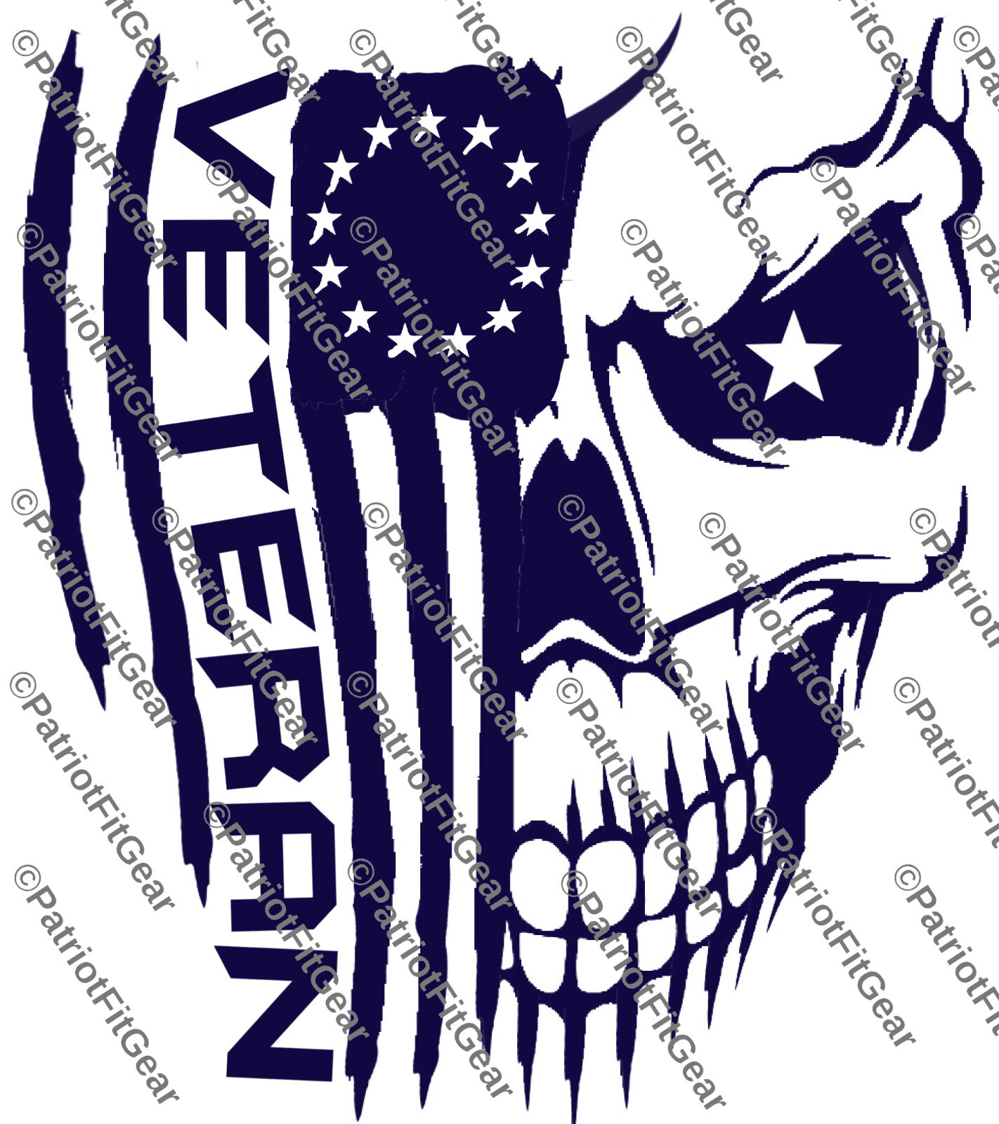 Veteran,Skull,Military,We The People,Flag,Support Our Troops,Custom Vinyl decal