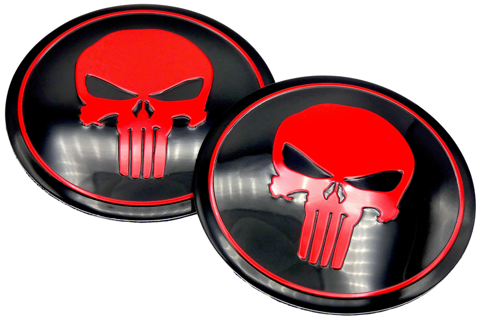 2x 2nd Amendment Metal Decal Sticker Emblems Fender Auto Truck Dome Shape 2.20″