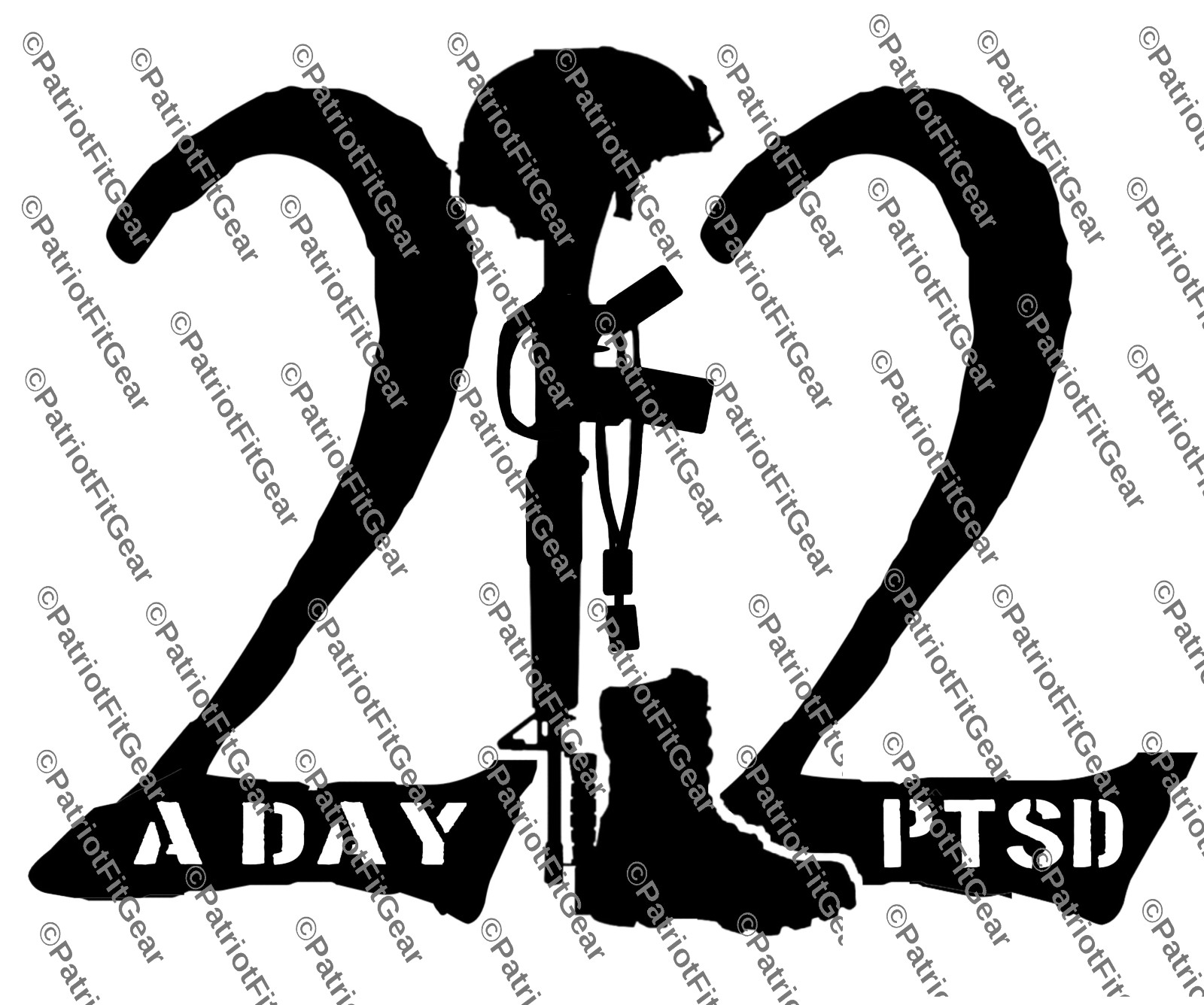 Veteran 22,PTSD,The War Within,22 A Day,Support Our Troops,Custom Vinyl Decal