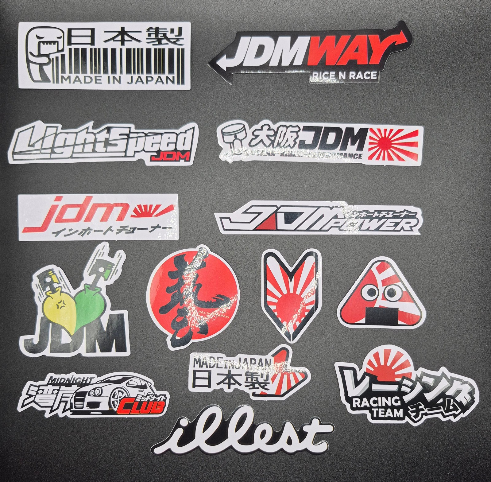 Racing Decals Vinyl 20 Pack Random Assortmet JDM Motocross Motorcycle Stickers