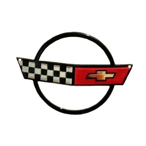 C4 Corvette Crossed Flag Metal Magnet Emblem Art 5″ x 3″ 84 – 90 PhotoSteel