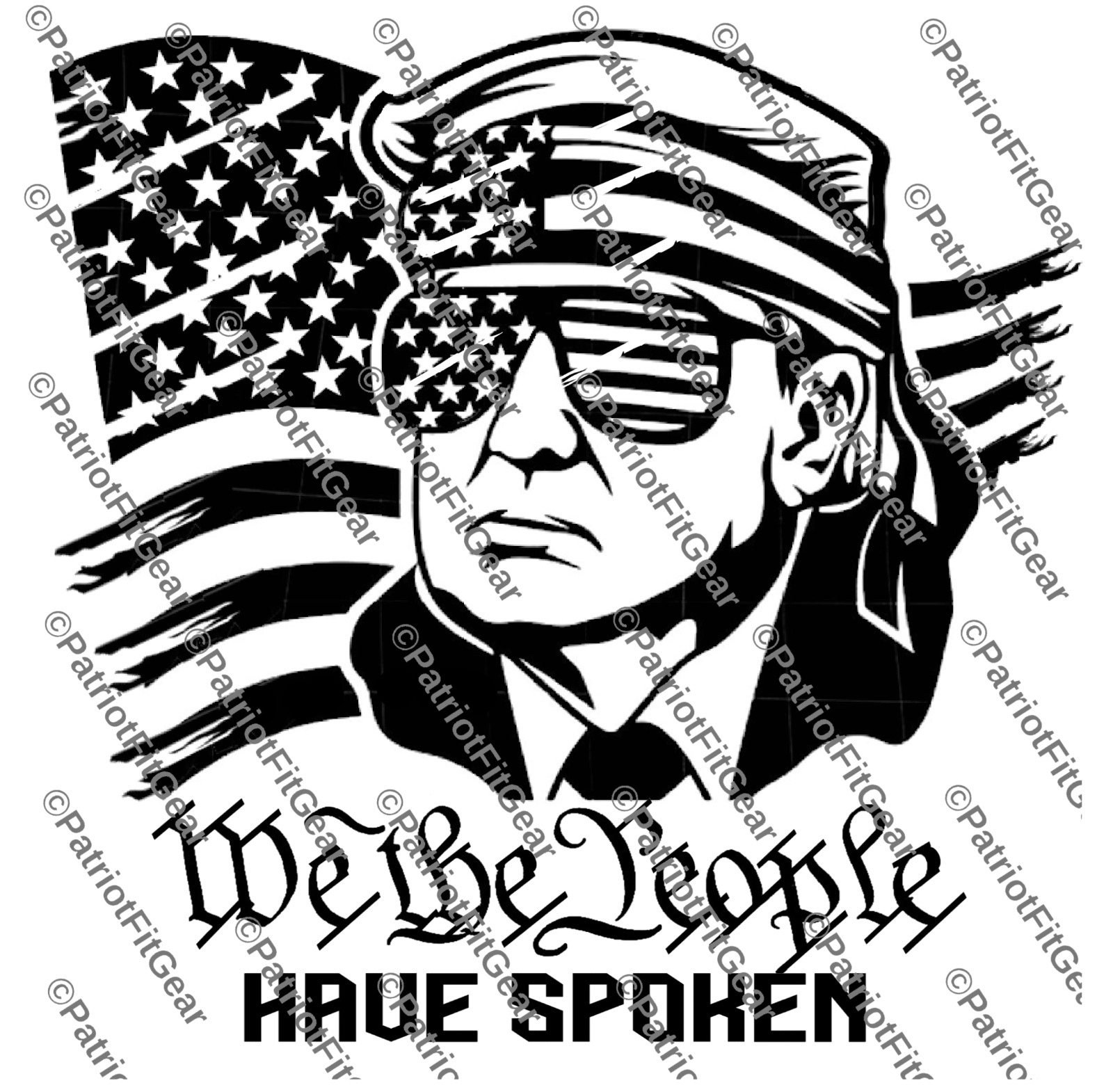 Trump,Flag,We The People Have Spoken,God Family Country,1A,2A,Custom Vinyl Decal